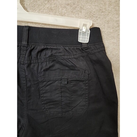 SONOMA Utility Cargo Capri Pants Women 8 Black Ultracomfort Waist Zip Pocket NEW - Picture 8 of 11